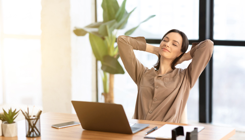 Arbeitsplatz Wohlfuehlen Entspannen Web