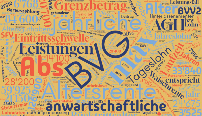 BVG Masszahlen Wortwolke
